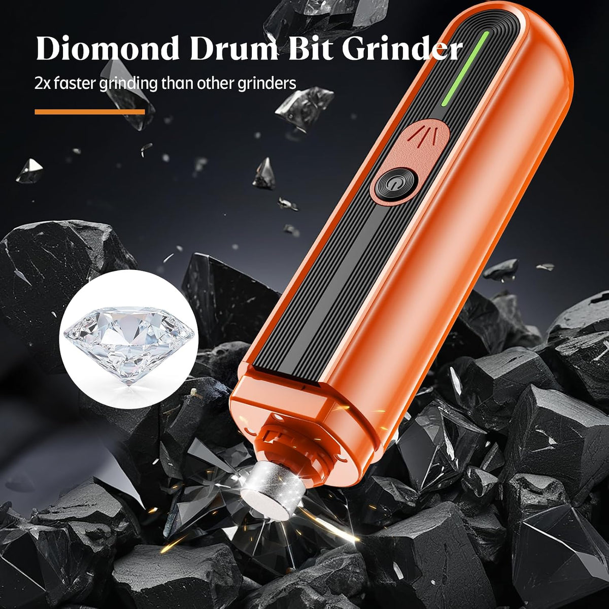 4-Lights Dog Nail Grinder, Easy Quick Locate Dog Nail Trimmers, for Puppy Paw Toenails or Pets from Small, Medium to Large, with Travel Lock, Whisper Quiet, Heavy Duty 3 Speeds